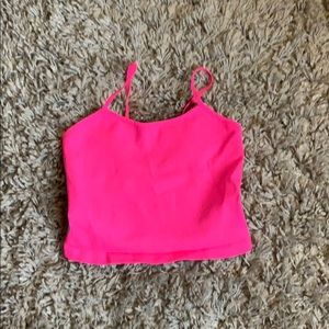 Neon pink tank top
